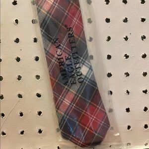 American Eagle Outfitters Red and Black Plaid Tie